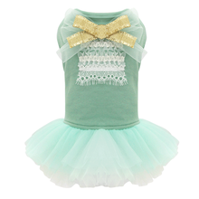 ISPET狗狗公主裙子连衣裙秋冬款泰迪柯基贵宾博美&星星点点 绿色 XS（建议1-2斤）