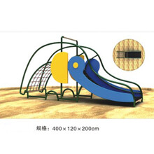 定制户外爬网幼儿园大型异形钻网儿童拓展攀爬笼钻洞组合游乐设备 爬网滑梯组合400*120*200cm 6股钢丝海
