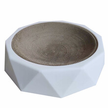 网红猫抓板窝猫咪宠物猫玩具猫咪用品四季通用耐磨猫咪磨抓器猫磨爪瓦楞纸 钻石猫抓板【白色】