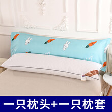 送枕套双人枕头枕芯枕头情侣加长枕头大枕芯长款加大一体枕长款1.2米1.5m1.8m床1.2米芯+枕套 1.8米珩绣枕芯+枕套开心萝卜