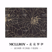 麦克罗伊进口羊毛简约后现代简美美式客厅沙发茶几毯卧室房间床边毯床前毯榻榻米满铺定制地毯 J188-2 2000MMx3000MM