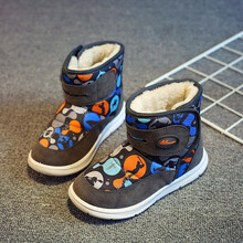 回力童鞋儿童棉靴女童靴子冬季新款加绒加厚宝宝保暖鞋男童雪地靴123 灰色 29码/195内长约18.3CM