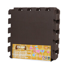 棉觉地垫爬行垫泡沫地垫拼接婴儿爬行垫爬爬垫宝宝拼图榻榻米宿舍地垫地板垫子 咖啡色 十字纹30*1.0cm【12片】配12根边条