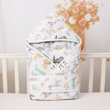 朴朴米 新生儿抱被微厚抱毯包小孩的外出春秋冬产房包小被子 丛林部落 80*80