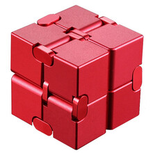 儿童玩具 无限魔方 合金创意解压发泄玩具 减压神器减压变形 抖音网红同款办公室无聊用品玩具 无限魔方升级款-富贵红