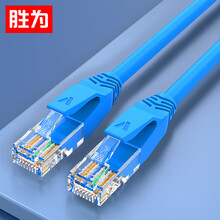 胜为（shengwei） 超五类六七类八类网线 UTP5E百兆千兆万兆宽带线路由器网络跳线双绞连接线 超五类网线-蓝色 2米