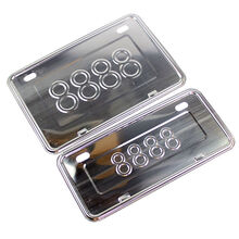 摩托车加厚牌照框不锈钢车牌架通用牌托车前后牌照支架车牌边框 加厚不锈，前牌架2片