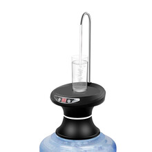 子路桶装水抽水器电动出水器大桶水电动压水器上水器取水器纯净水桶抽水器饮水机水泵矿泉水加水压水泵吸水器 M17黑色充电5大定量托盘款