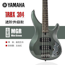 YAMAHA雅马哈电贝斯TRBX304系列174EW初学入门演出四弦五弦印尼进口排练专业电贝司 四弦【TRBX304】MGR云雾绿