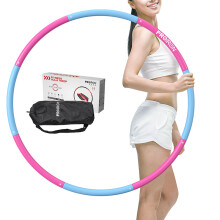 PROIRON 呼啦圈可自由调节大小女成人男士儿童家用收腹美腰健身便携式呼啦圈 1.2KG粉蓝色