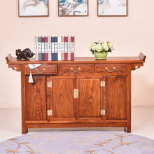 艺铭天下红木家具非洲花梨（学名：刺猬紫檀）餐边置物柜斗柜仿古收纳柜实木储物柜餐边柜茶柜歺边柜边柜 储物柜：长152*宽40*高85cm