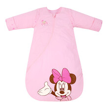 迪士尼宝宝 Disney Baby 婴儿睡袋加厚棉秋冬季厚款防踢被可拆袖 小小海港浅粉