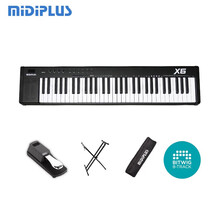 midiplus X8 X6 61键音乐键盘 MIDI键盘88键 专业编曲控制器键盘 X6黑色61键+踏板+琴架+琴包