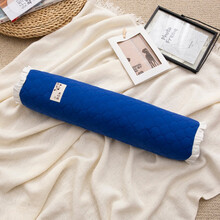 巢享家纺 颈椎枕头全荞麦护颈枕圆枕圆形成人颈椎硬枕头荞麦壳皮糖果枕枕芯 全荞麦填充 糖果荞麦枕蓝色