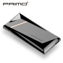 派瑞PRIMO打火机充电防风超薄电子点烟器个性创意男士定制刻字usb打火机 冰黑-不刻字
