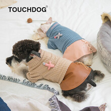 【顺丰直达】Touchdog它它秋冬新款宠物衣服可爱狗衣服泰迪衣服宠物裙子 TDCL0218A杏咖 XS