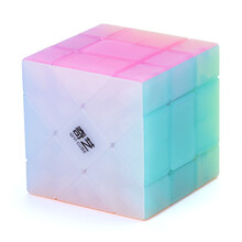 奇艺 移棱魔方 三阶魔方变体异形魔方3阶移棱炫亮六色黑色磨砂面益智玩具 免贴纸版-果冻色