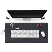 BUBM 鼠标垫滑鼠垫超大号笔记本电脑垫键盘办公桌垫家用加长加厚可爱女生写字台垫男学生书桌面写字垫子 单面款-黑色 800x400mm