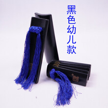 八音刻字快板竹板仿古儿童幼儿快板 布袋莲花落 黑色幼儿款蓝流苏(3-7岁)