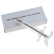 山力畜牧（SHANLIXUMU） 精品塑钢注射器出口外销 铜头注射器/短粗型塑钢针筒 10ML出口塑钢