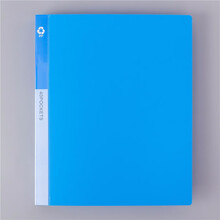 天顺 活页资料册A4文件夹透明资料册30孔文件保护袋塑胶夹多层插页试卷夹活页夹收纳袋证书奖状文件袋 20页  蓝色 3058 1个装