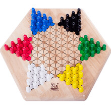 木马智慧 大号跳棋实木加厚积木桌游拼插家长儿童玩具桌面游戏儿童男孩女孩生日