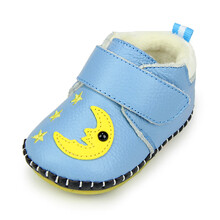 学步鞋女幼儿童鞋可爱卡通秋冬婴儿棉鞋男0-3个月软底宝宝鞋子0-1岁新生儿步前鞋6-12 浅蓝 12码内长10.5CM