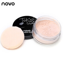 novo矿物水漾亲肤定妆粉饼 遮瑕控油不脱妆不卡粉哑光 持久防水保湿防护晒提亮散粉蜜粉素颜粉带粉扑 #04浅紫色