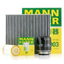 曼牌(MANNFILTER) 标致/雪铁龙 滤清器保养套装滤芯 两滤（空调滤+机油滤芯） 16-19款 DS 4S 1.6T 1.8T
