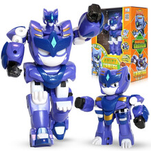 智尊 星原小宝2 神勇V5队玩具星宝一体变形系列机甲星源小宝变形套装组合机器人可拆卸重组合体儿童全套 6.5寸机器人-捷影猫