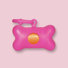 UNITED PETS 邦顿荧光色拾便盒宠物便便袋随行收纳盒可降解垃圾袋 粉红色