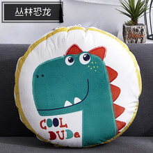 北极绒 多功能抱枕被两用靠垫-丛林恐龙 110*150cm 午睡被子四季被子两用被办公室沙发汽车靠垫被