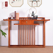 比艺红木家具非洲花梨（学名：刺猬紫檀）新中式条案实木供桌条几走廊玄关桌玄关台供台香案神台 尺寸：长120宽36高88CM（不带抽屉）