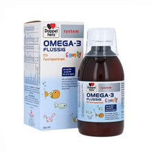 Doppelherz德国进口双心高浓缩深海鱼油omga-3 成年人中老年人鱼油 瑶房版 儿童宝宝鱼油口服液 250ml 德国直邮原装进口