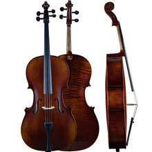 台氏(Tsviolin)手工制作大提琴演奏独奏大提琴初学者大提琴成人儿童欧料制作 A款3/4尺寸大提琴