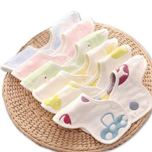 贝特虎 婴儿围嘴新生儿口水巾儿童宝宝围兜层纱布 女宝宝5条装