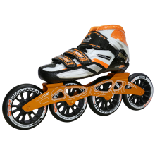 美洲狮（COUGAR） 美洲狮SR7轮滑鞋速滑鞋男女溜冰鞋成人竞速鞋儿童直排轮旱冰鞋 橘色四轮速滑鞋 成年人36码