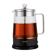 巧万家煮茶器蒸汽全自动黑茶普洱电煮茶壶玻璃电热烧水蒸茶器大容量1.8L 黑色