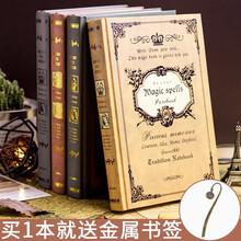 欧式复古笔记本子 加厚个性创意a5笔记本少女魔法书日记本女大学生礼品文具 传奇演讲黄-160张内页黑边框