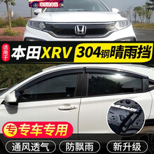 适用于2021款本田XRV经典舒适豪华版雨眉车窗晴雨挡改装专用挡雨板遮雨档汽车防雨条雨搭 2021-17款本田XRV四片装_PC不锈钢亮条_