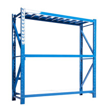 易存仓储货架仓库超市家用货架展示架钢制储物置物架三层轻型均承载180KG蓝色120*50*200=3层主