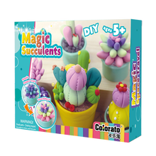 卡乐淘变色黏土魔法模具套装超轻粘土儿童手工diy彩泥橡皮泥益智玩具 变色黏土-多肉盆栽