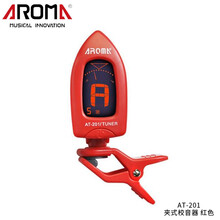 Aroma阿诺玛民谣吉他贝斯调音表小提琴尤克里里调音器电子校音器 AT-201夹式校音器红色