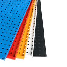 稳斯坦（Winstable）WST119 五金工具挂板 方孔外墙直角 货架洞洞板 上墙展示架板（黑色120cm*45cm*1.4 mm)