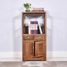 寻古红木家具非洲鸡翅木（学名：非洲崖豆木）茶水柜实木置物架新中式厨房储物柜玄关柜碗碟柜电视柜边茶叶柜 单个：长48*宽32*高98cm