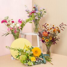 花点时间「仙境系列」鲜花包月每周一花 鲜花速递 玉溪鲜花产业带 玫瑰花情人节送女友生日礼物 【每周收】订月度4束+应季花材1束 周一收花（周五17点前）