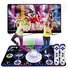 舞霸王〖超清HDMI炫彩球〗儿童跳舞毯双人跳舞机无线家用电视电脑双用跑步毯体感游戏机加厚瑜伽垫打地鼠 PVC节奏师+瑜伽健身操+MV真人 HDMI水晶舞台灯