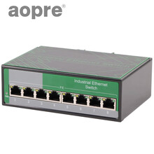 aopre欧柏互联千兆百兆4口5口8口9口工业级以太网交换机防雷导轨式安装宽温双电源冗余POE交换机 百兆8口（D808F） 配48V电源+POE