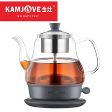 金灶（KAMJOVE）煮茶器玻璃黑茶煮茶壶 蒸汽自动电茶壶 全自动泡茶花茶养生壶 电热茶炉 0.8L/A-33