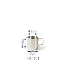 加厚咖啡拉花杯不锈钢奶泡杯尖嘴拉花缸拉茶壶花式咖啡奶茶店用品 0.15升普通款